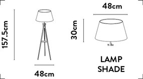 Lampadar/Lampa de podea cu trepied Belle