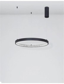 Lustra LED dimabila, design modern PRESTON, 60cm negru NVL-9865160
