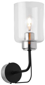 Aplica de perete CERES Jupiter 1885 1xE27/15W/230V crom mat/negru