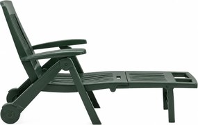 Șezlong de grădină ZIRCONE, 72×195×101 cm, verde închis I.P.A.E-Progarden