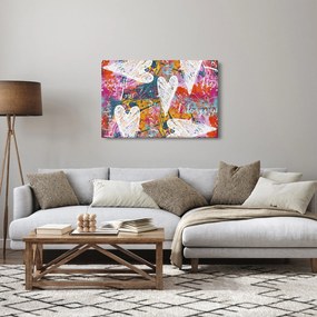 Tablou - Inima pe un fundal abstract (90x60 cm)