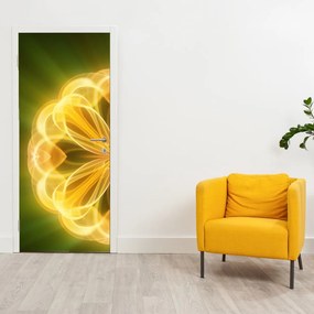 Fototapet pentru ușă - Flori galbene (95x205cm)