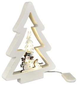 Decorațiuni LED de Crăciun Pom de Crăciun, 14,5 x 19 cm, alb cald