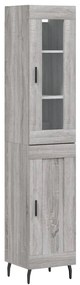 3199511 vidaXL Dulap înalt, gri sonoma, 34,5x34x180 cm, lemn prelucrat