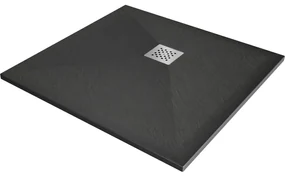 Mexen Stone+ Cădiță de duș compozit pătrată 90 x 90 cm, Antracit - 44719090