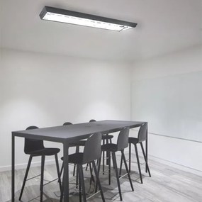 Corp de iluminat fluorescent 2xG13/18W/230V negru 120 cm