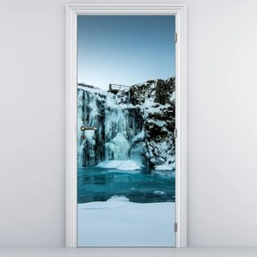 Fototapet pentru ușă - Cascadă înghețată (95x205cm)