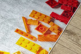 BAMBINO 38480 covor lavabil Kit de construcție pentru copii anti-alunecare - gri / galben