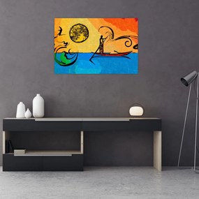 Tablou cu pictură străveche (90x60 cm)