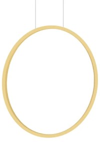 Lustr LED SATURNO 28W, 50 cm, IP44, auriu, cu cablu