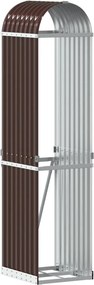 vidaXL Suport pentru bușteni, maro, 40x45x170 cm, oțel galvanizat