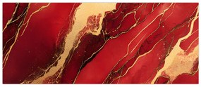 Tablou - Marmură roșu-auriu (120x50 cm)