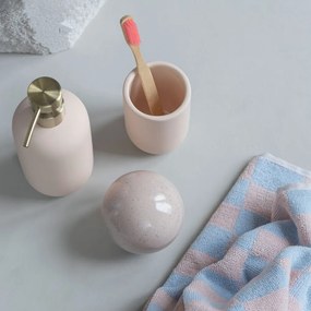 Prosop albastru/roz din bumbac organic 70x133 cm Retro – Mette Ditmer Denmark