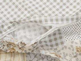 Lenjerie de pat din bumbac Renforce PATCHWORK bej Dimensiune lenjerie de pat: 70 x 90 cm | 140 x 200 cm