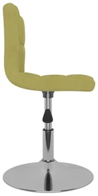 3087473 vidaXL Scaun de bucătărie pivotant, verde, material textil