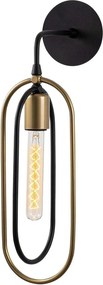 Lampa perete CERCO 3151, negru/auriu, metal, 14x17x45 cm