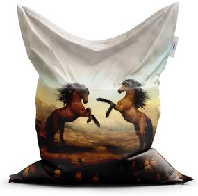 Sac de șezut Classic cai cabrați - pentru copii, maro