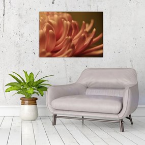Tablou pe sticlă cu detailu florii (70x50 cm)