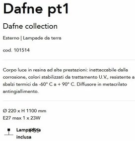Stalp de exterior, H-110cm Dafne pt1 negru