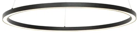 Lampă pendantă inteligentă neagră 80 cm cu LED și RGBW - Girello