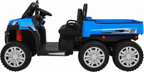 Masinuta Electrica cu acumulator pentru copii NOVOKIDS™ Farmer Beast Buggy, 6 roti, 2 locuri, Cu remorca si faruri luminoase, Roti din Cauciuc EVA,