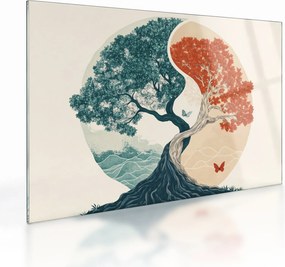 Tablou pe sticlă – Arbore plin de energie (70x50 cm)