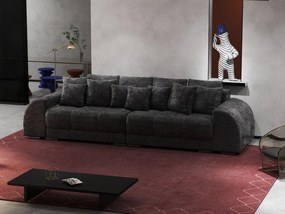 Canapea extensibilă dumonde cu 2 lăzi de depozitare si sezut confortabil din spuma high-density, Verona Euphoria Black 310x100 cm