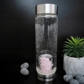 TEMPO-KONDELA CRYSTAL, flacon de sticlă cu cristale roz, 500 ml