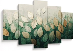 Tablou - Frunze verzi-aurii (150x105 cm)