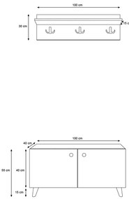 Mobilier Hol Vopami (negru + alb) . 1093912
