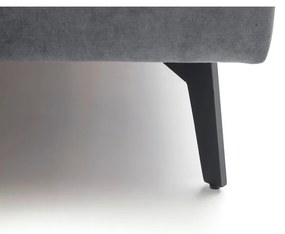 Pat matrimonial gri antracit tapițat cu spațiu de depozitare cu somieră 160x200 cm Lizzano – Meise Möbel