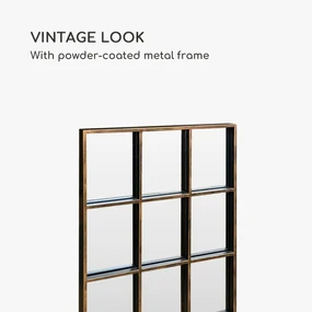 Soho Oglindă geam dreptunghiulară rama metalică 90 x 60 cm Vintage