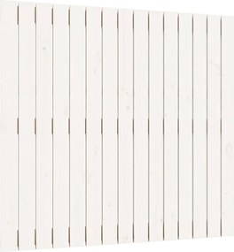 vidaXL Tăblie de pat pentru perete, alb, 95,5x3x90 cm, lemn masiv pin