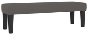 346664 vidaXL Bancă, gri, 100x30x30 cm, piele ecologică