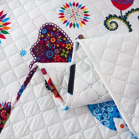 Cuvertura de pat FLUTURE COLORAT alb Dimensiune: 170 x 210 cm