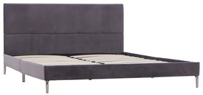 280948 vidaXL Cadru de pat, gri, 140 x 200 cm, material textil