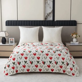 Patura Cocolino WINTER HEARTS, colorata Dimensiune: 200 x 220 cm