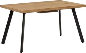 Masa extensibila AKAIKO, stejar/negru, 140/180x80x75 cm