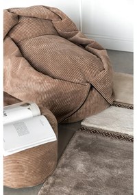 Fotoliu puf pentru copii crem cu tapițerie din țesătură bouclé Cocoon 100 – SLOWDOWN