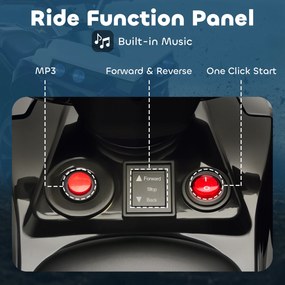 AIYAPLAY ATV Electric pentru Copii 6V, Mașină cu 4 Roți cu Muzică și Faruri LED, pentru Vârste 3-8 Ani, Roșu | Aosom Romania