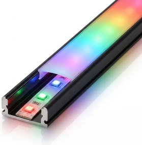 SET 1x bandă LED RGBW DIGITAL LED/16,5W/230V, 5 m + 5x profil încastrat de 1 m + telecomandă