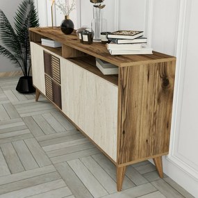 Dulap Milan 2 Walnut and Travertine