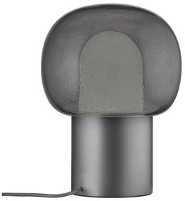 Veioză gri antracit LED din aluminiu cu abajur din sticlă (înălțime 32 cm) Iris – Blomus