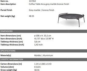 Masuta laterala design LUX cu blat din marmura Arca