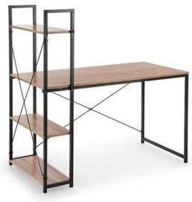 Birou cu raft in decor stejar sonoma JERICO 120x64 cm
