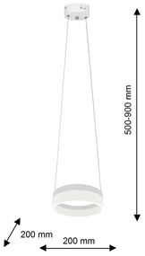 LED Lustră pe cablu RING LED/12W/230V
