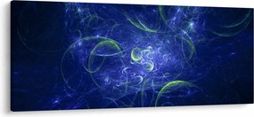 Tablou - abstracție albastră (120x50 cm)