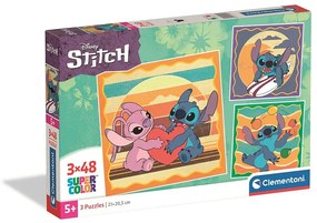 Disney Lilo și Stitch Puzzle 3x48 de piese Clementoni