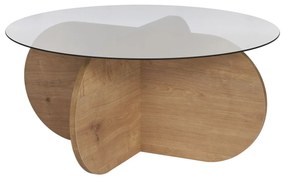 Măsuță cafea Aorte cu (Stejar safir + sticlă). 1127457
