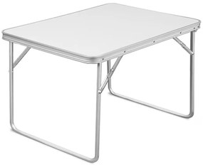 Casaria Masă de camping OMAR pliabilă, 80x60x70 cm, alb/gri
